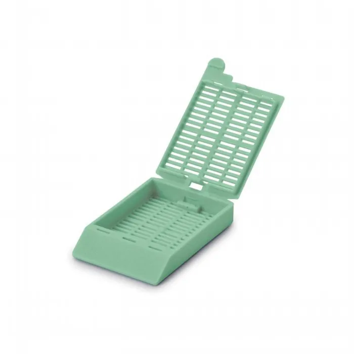 gaură pătrată verde alb țesut casete de încorporare din plastic și capac